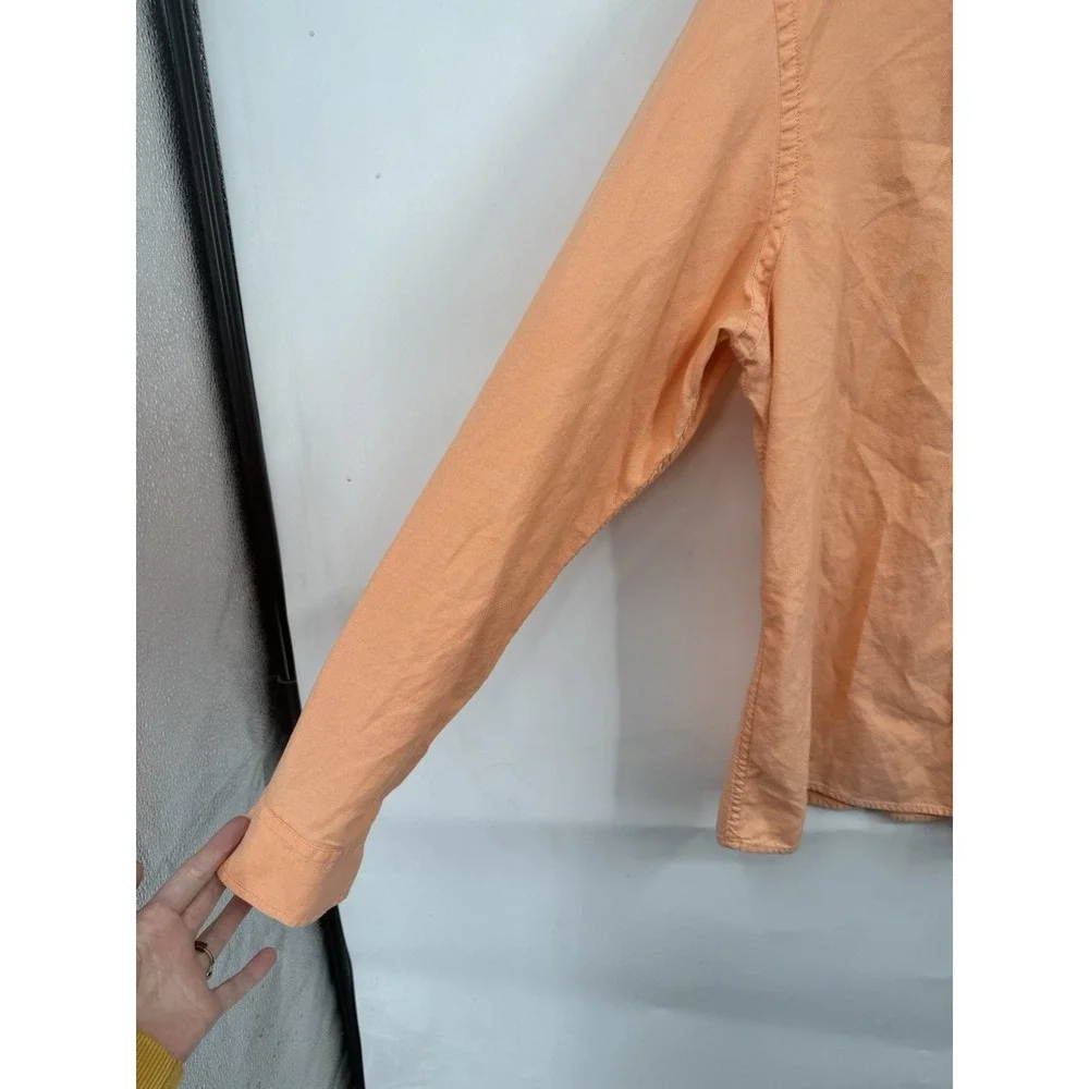 Banana Republic Soft Wash Button Front Long Sleeve Shirt Men‎ L Coral Church